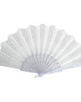 Silver Glitter Embroidery Fan