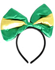 Aussie Green and Gold Bow Headband