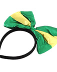 Aussie Green and Gold Bow Headband