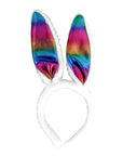 Rainbow Metallic Bunny Headband
