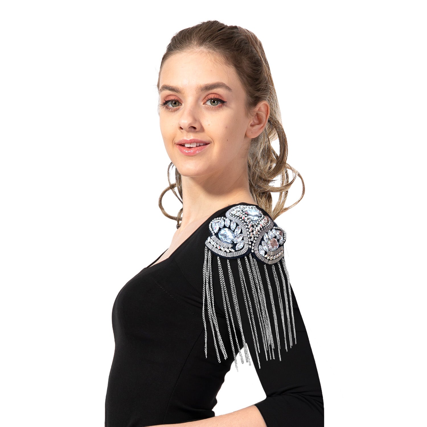 Bling Shoulder Chain Tassel Epaulets