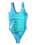 Blue/Purple Iridescent High Cut Leotard (Holographic)
