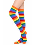 Over Knee Socks (Rainbow Stripes)