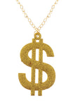 Glitter Dollar Sign $ Necklace