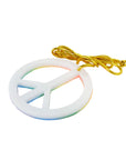 1960s Rainbow Hippie Peace Sign Necklace