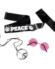60s Peace Hippie Accessory Kit (Pink)