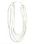 Short Pearl Necklace with 5 Strands
