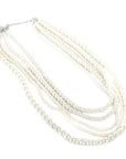 Short Pearl Necklace with 5 Strands