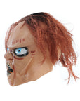 Scarred Face Latex Mask with Hair