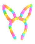 Rainbow Fluffy Bunny Headband