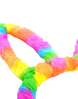 Rainbow Fluffy Bunny Headband