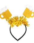 Gold Beer Glitter Headband