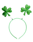 St Patricks Day Glitter Clover Headband