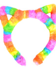 Fluffy Rainbow Cat Headband