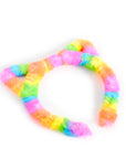 Fluffy Rainbow Cat Headband