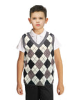Children's Argyle Plaid Sweater Vest (Grey) 4-6 years