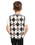 Children's Argyle Plaid Sweater Vest (Grey) 4-6 years