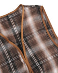 Children's Brown Checkered Vest