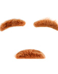 Dark Brown Bushy Eyebrows and Moustache Set