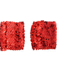 Sequin Wristbands (Red)
