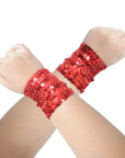 Sequin Wristbands (Red)