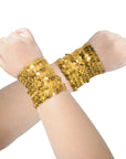 Sequin Wristbands (Gold)