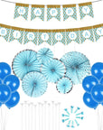 Light Blue Birthday Decoration Kit (Dots)