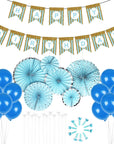 Light Blue Birthday Decoration Kit (Stripes)