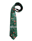 Christmas Long Tie (Dark Green Merry Christmas)