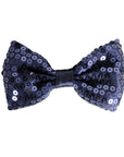 Small Sequin Bow Tie (Navy Blue)