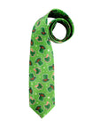 St Patrick's Day Green Hat and Clover Pattern Tie