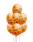 Halloween Balloons (Orange Skulls and Bats)