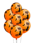Halloween Balloons (Orange Skulls and Bats)