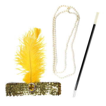 1920s Flapper Accessory Kit (Gold)