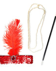 1920s Flapper Accessory Kit (Red)