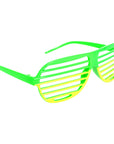 Green and Gold Lined Wayfarer Party Glasses