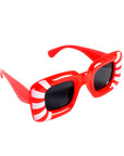 Chunky Red & White Stripe Party Glasses