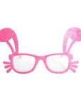 Bunny Rabbit Party Glasses (Pink Glitter)