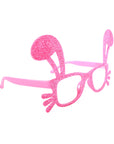 Bunny Rabbit Party Glasses (Pink Glitter)