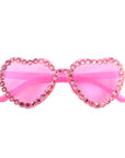 Pink Diamanté Hearts Party Glasses