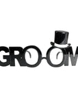 Groom Top Hat Party Glasses
