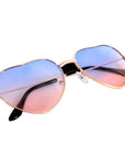 Heart Party Glasses with Metal Frame (Blue/Pink Gradient)