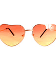 Heart Party Glasses with Metal Frame (Orange/Yellow Gradient)