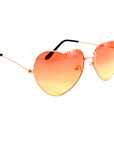 Heart Party Glasses with Metal Frame (Orange/Yellow Gradient)