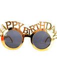 Metallic Gold Happy Birthday Party Glasses