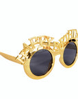Metallic Gold Happy Birthday Party Glasses