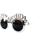 Metallic Silver Happy Birthday Party Glasses