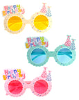 Happy Birthday Party Hat Glasses (Mixed Colours)