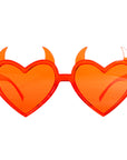 Perspex Heart Glasses with Devil Horns
