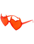 Perspex Heart Glasses with Devil Horns